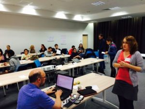 Here I am all curios during one meetup Michael delivered for our local testing community in Cluj, back in 2014 